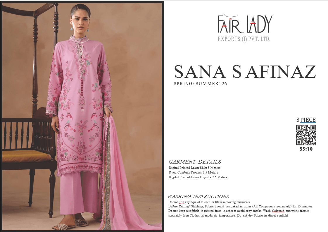 Sana Safinaz Spring/Summer '26 – Timeless Elegance in Blush Pink
