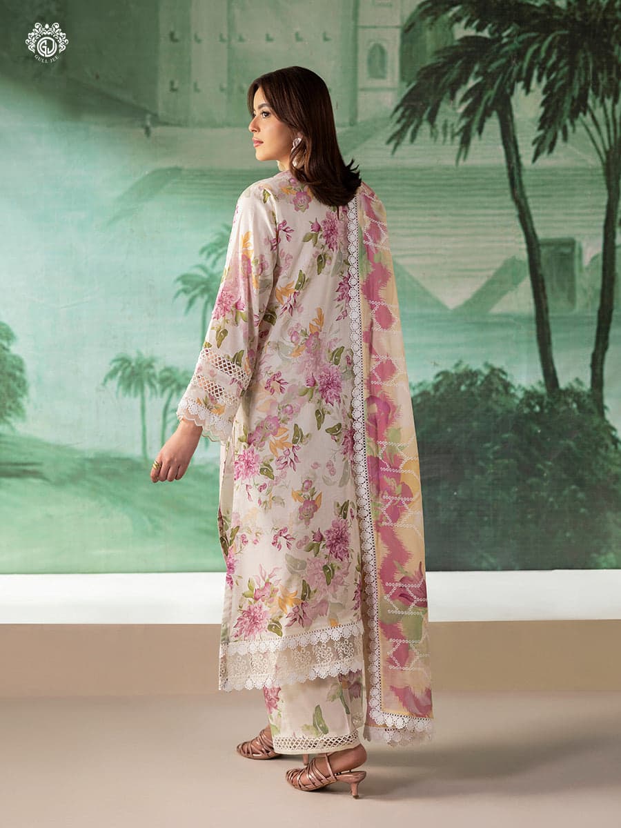 GULL JEE SERENA BLOOM 3-Piece Unstitched Embroidered Dress (Shirt, Trouser & Dupatta) GSRB2601A12