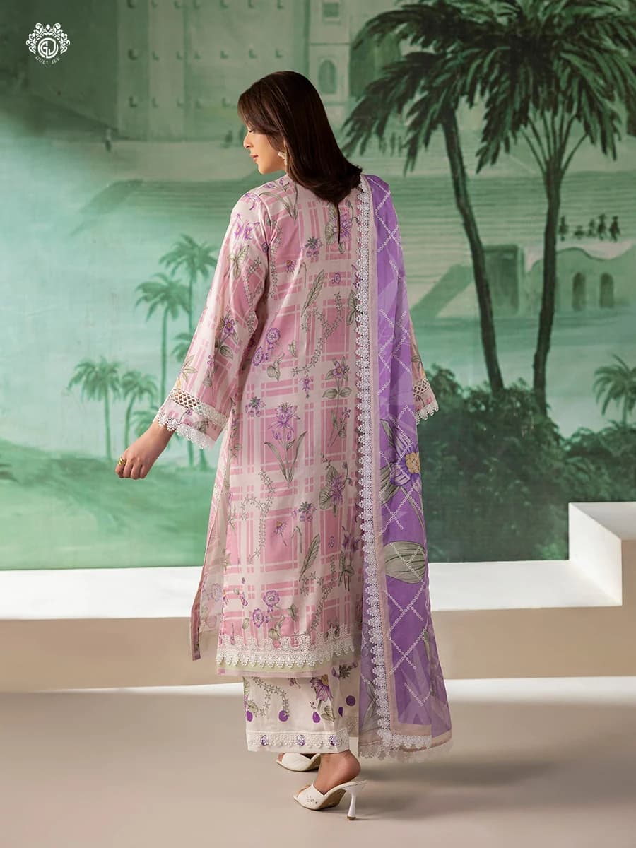 GULL JEE SERENA BLOOM 3-Piece Unstitched Embroidered Dress (Shirt, Trouser & Dupatta) GSRB2601A11