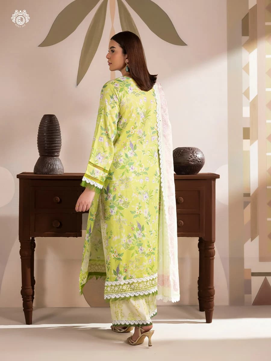GULL JEE SERENA BLOOM 3-Piece Unstitched Embroidered Dress (Shirt, Trouser & Dupatta) GSRB2601A8