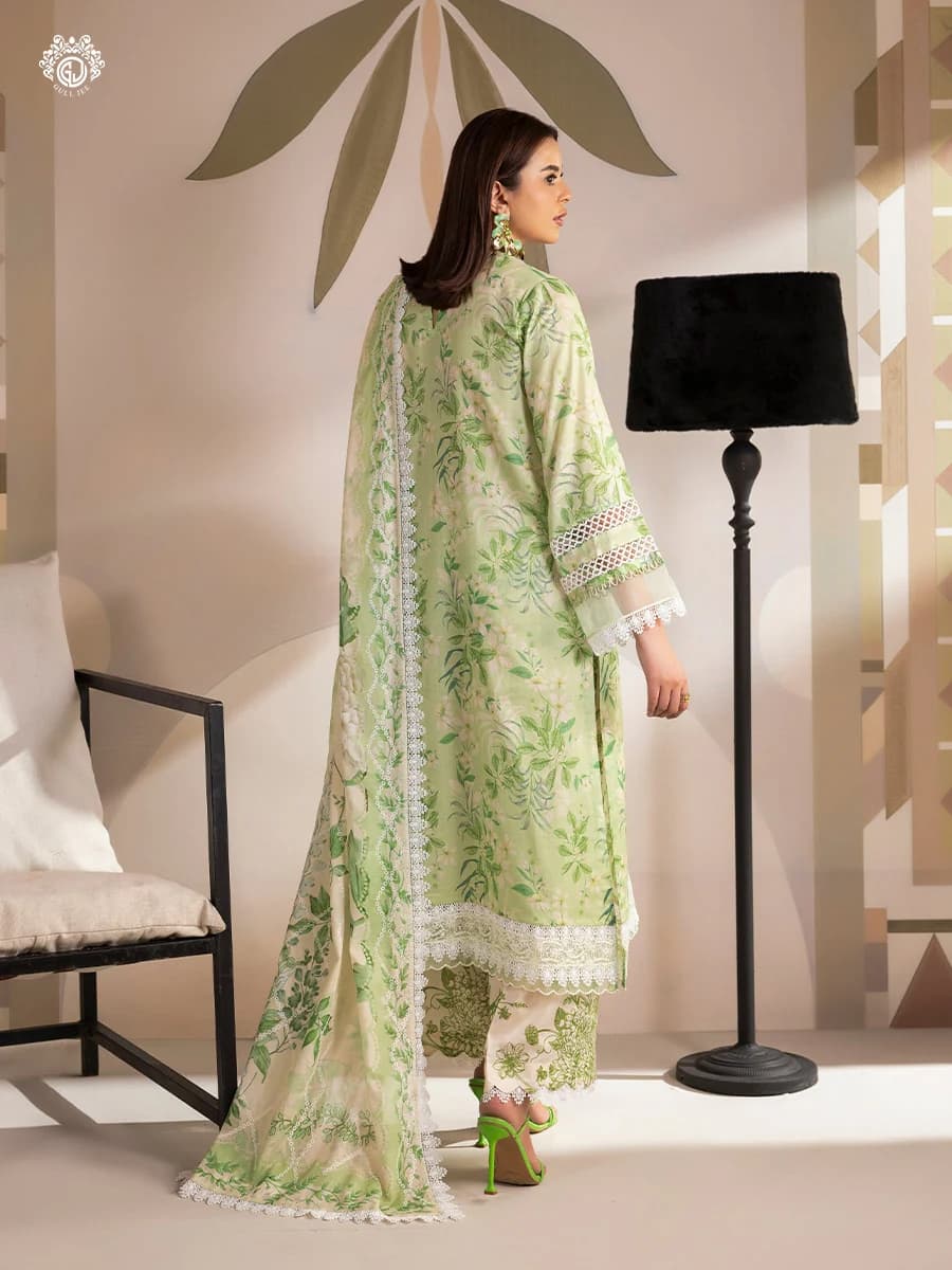 GULL JEE SERENA BLOOM 3-Piece Unstitched Embroidered Dress (Shirt, Trouser & Dupatta) GSRB2601A6