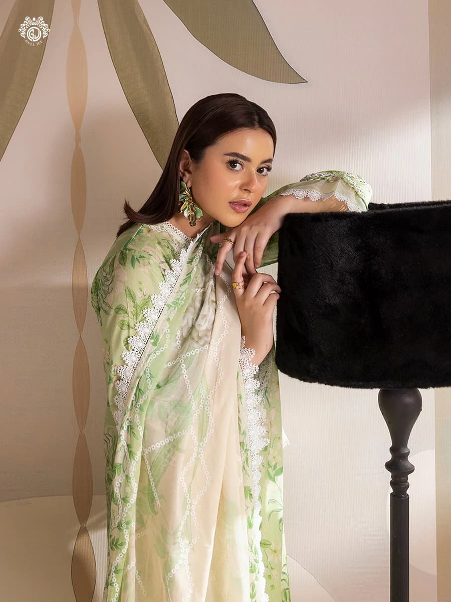 GULL JEE SERENA BLOOM 3-Piece Unstitched Embroidered Dress (Shirt, Trouser & Dupatta) GSRB2601A6
