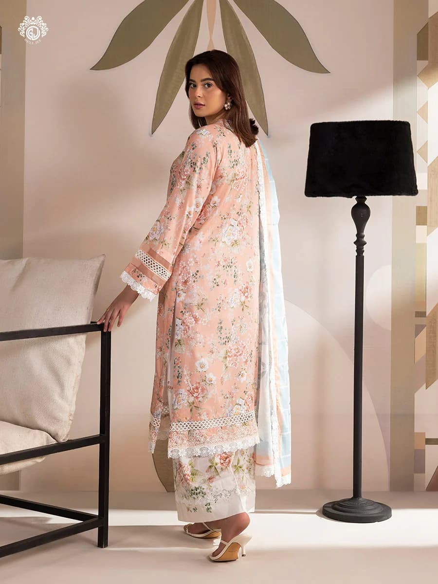 GULL JEE SERENA BLOOM 3-Piece Unstitched Embroidered Dress (Shirt, Trouser & Dupatta) GSRB2601A5