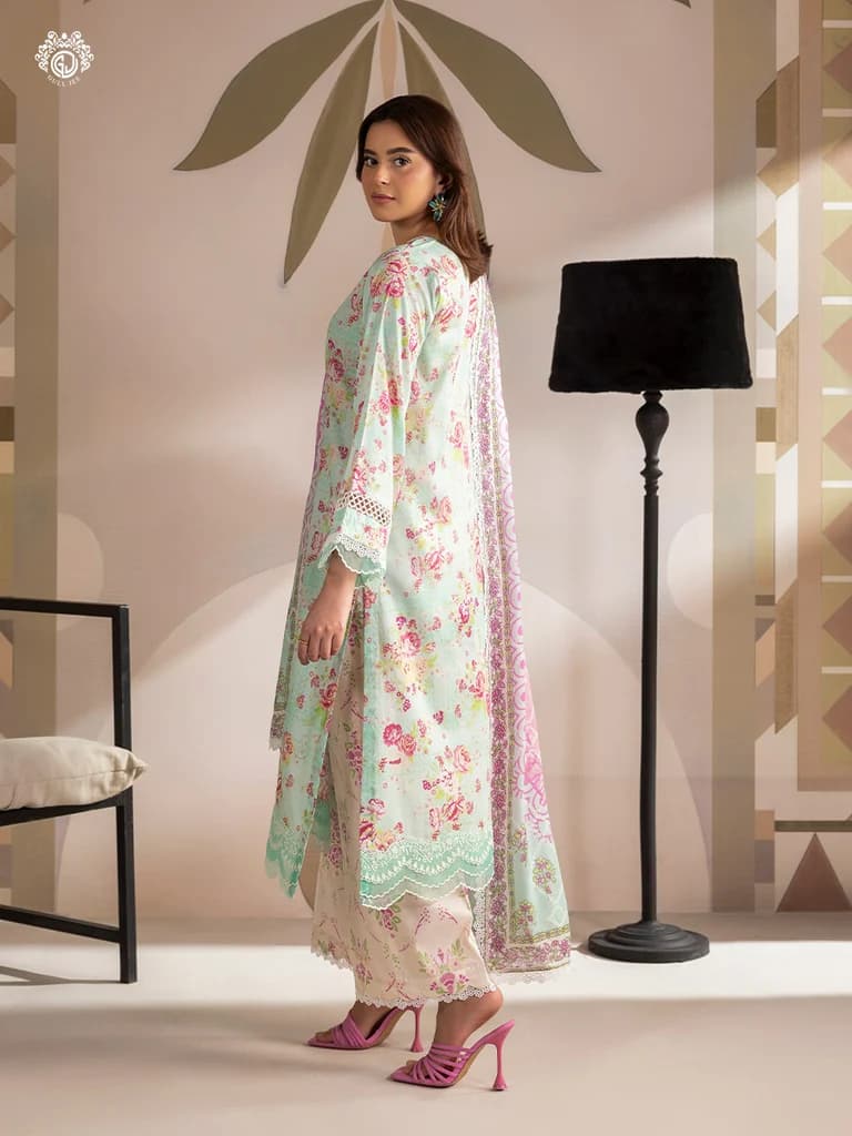 GULL JEE SERENA BLOOM 3-Piece Unstitched Embroidered Dress (Shirt, Trouser & Dupatta) GSRB2601A3