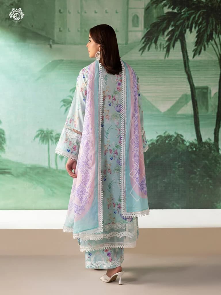 GULL JEE SERENA BLOOM 3-Piece Unstitched Embroidered Dress (Shirt, Trouser & Dupatta) GSRB2601A1